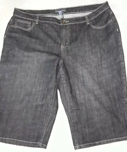 Baccini Long Jean Shorts Womans Size 22W Blue Dark Wash - Picture 1 of 6