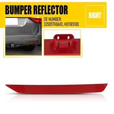 1 marcador reflector parachoques trasero lente pasajero rojo para Honda Odyssey SE 2014-2017 Foto 1 de 4
