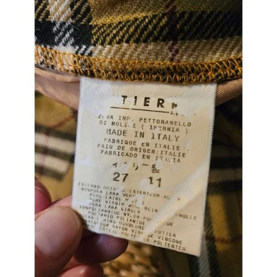 Calças vintage Dolce & Gabbana mistura de lã – anos 90 padrão Nova Check (tamanho 27) - Imagem 1 de 4