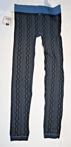 Aventura Leggings ohne Fuß, L/XL, "Ebony" schwarz & dunkelblau, neu mit Etikett, 7" Leibhöhe - Bild 1 von 8