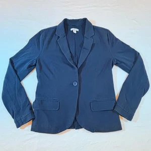 Chaqueta Blazer Garnet Hill Azul Marino Algodón Para Mujer Talla 4 - Imagen 1 de 9