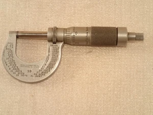 BROWN & SHARPE No. 13 Outside Micrometer 0-1", .0001" Grads -Carbide Faces - USA - Picture 1 of 9