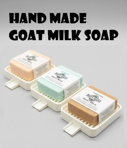 Handmade Goats Milk SOAP Scented Bar Bath Moisturizing With FREE Soap Holder 5oz - Image 1 of 1