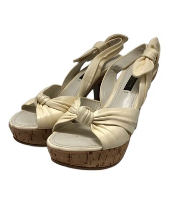 LOUIS VUITTON Sandalias Mules Tacón Cuero Beige EU34/US4 94644c Foto 1 de 4