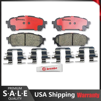 Brembo For Saab 9-2x Subaru Forester Impreza Rear Ceramic Slotted Brake Pads Set - Image 1 of 2