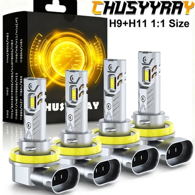 Bombillas LED H9 H11 blancas 6000 k haz bajo alto para Nissan KICKS 2019-2024 Foto 1 de 4