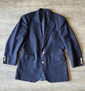 Polo University Club Ralph Lauren Navy Wool Blazer Preppy Jacket Academia 38 S - Bild 1 von 18