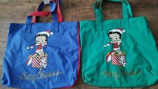 Vintage Betty Boop Christmas Tote Bags 1994, Red/blue and green - 2