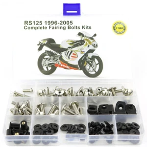 Fit For 1996-2005 Aprilia RS125 1997 1998 Fairing Bolts Screws Body Kit Silver - Picture 1 of 12
