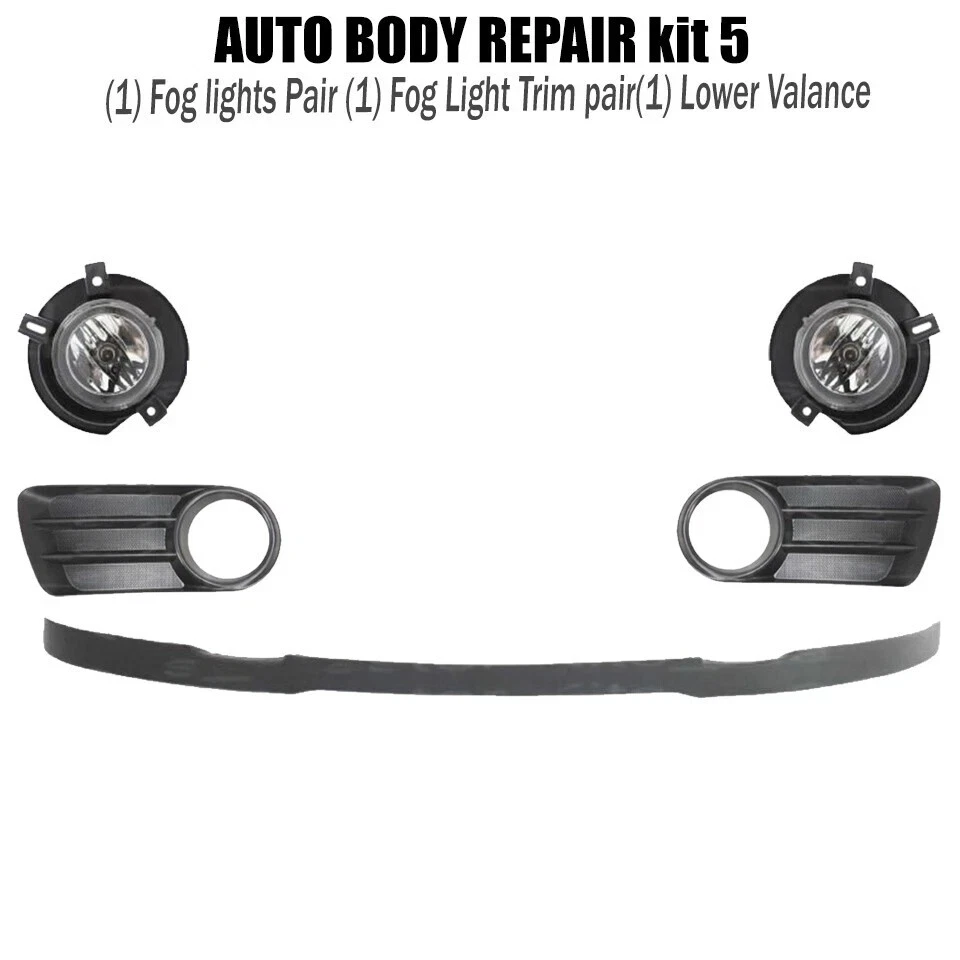 Front Lower Valance Fog Ligts & Fog Light Trim For 2002-2004 Ford Explorer - Image 1 of 4