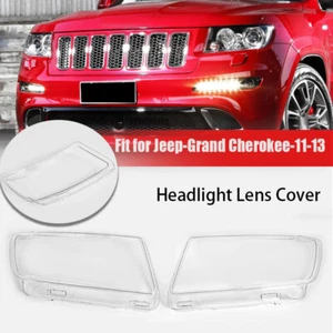 1 par de cubiertas de lente de faros transparentes izquierda+derecha para Jeep Grand Cherokee 2011-2013. - Imagen 1 de 13