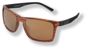 Hurley Mod Schlüsselloch rechteckige polarisierte Sonnenbrille neu mit Etikett schwarz/braun #44666-SUN1 - Bild 1 von 1