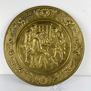 Antico piatto in ottone decorativo vintage placca rustica da parete Taverna 900 - Bild 1 von 11