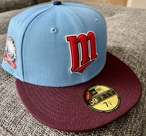 NEW ERA Minnesota Twins “Vino” Fitted 7 1/4 Stash1250 Ty Mathis MLB Hat Limited - Picture 1 of 4
