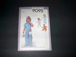 Simplicity Pattern 9092 Toddlers' Jumpsuit in Two Lengths with Appliques 3 Unc - Picture 1 of 3