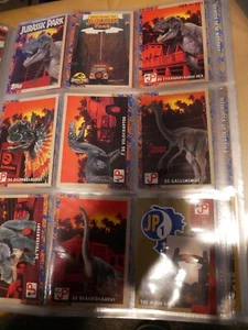 JURASSIC PARK 1993 TOPPS COMPLETE SET 88 TRADING CARDS PLUS 11 UNUSED STICKERS - Picture 1 of 12