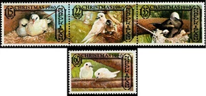 Norfolk Island 1980 CHRISTMAS, Birds (Strip 3 + single) MUH SG 254-7 - Picture 1 of 1