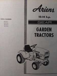 Ariens GT Manuale di assistenza e parti trattore giardino 931011 931012 931013 931014 - Foto 1 di 1