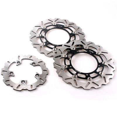2PCS Front & Rear Brake Discs Rotors Steel Kit Fit Yamaha YZF R6 2005-2014 2015 Foto 1 de 4
