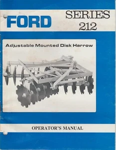 Ford Series 212 Adjustable Mounted Disk Harrow Operator's Manual. No. SE 4351 - Picture 1 of 2