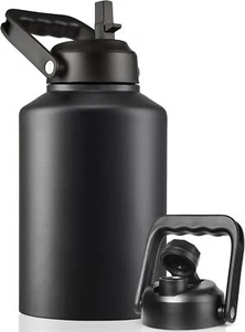 Insulated Gallon Water Bottle Jug with Straw,128 oz Large Stainless Steel Sports - Picture 1 of 6
