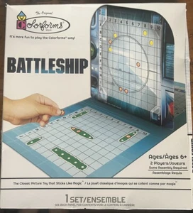 Battleship Colorforms Hasbro Mini Board Game Travel Car Classic - Picture 1 of 2