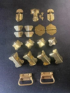 Vintage Steamer Trunk Hardware complete kit to make a full trunk project. - Picture 1 of 2