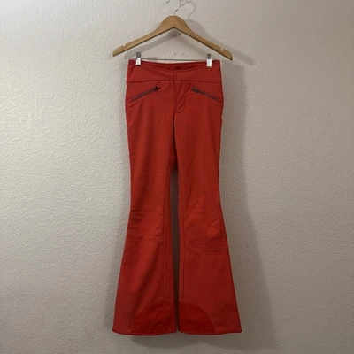 Nuevo sin etiquetas Pantalón de Esquí Athleta Boulder Naranja/Rojo Bootcut Soft-shell Regalo de Navidad Talla 0 Foto 1 de 4