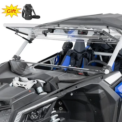 Parabrisas delantero abatible 3 en 1 resistente a arañazos para Can-Am Maverick X3 y X3 Max Foto 1 de 4