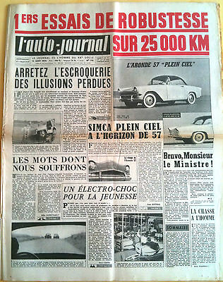 L Auto-Journal N°156 Del 08/1956; 125 Cm3 Motobecane / La Dauphine Sul 25000 Km • 10.17€