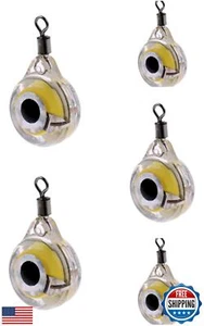 5pcs Deep Sea Fishing Lures Kit LED Lighted Bait Flasher Saltwater Freshwater - Picture 1 of 3