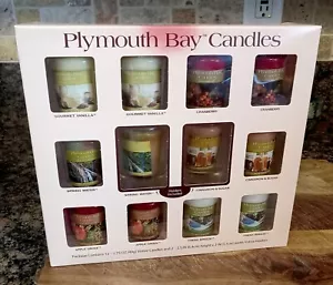 NUEVO EN CAJA (12) Velas Plymouth Bay YANKEE CANDLE / 6 aromas y 2 soportes votivos de vidrio - Imagen 1 de 3