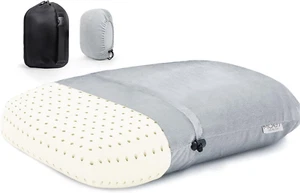 Camping Pillow, Memory Foam Travel Pillow with Storage Bag, Backpacking, Airplan - Picture 1 of 6