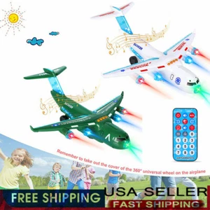 Remote Control Helicopter Plane Glider RC Airplane Toys For Kids Battery Powered - Picture 1 of 26