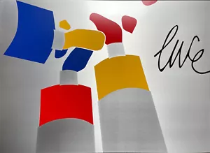 Emilio TADINI "LUCE" , 1975 serigrafia originale su acciaio firmata - Bild 1 von 2