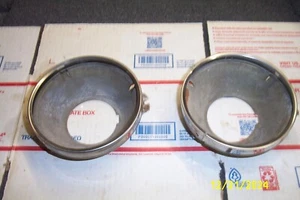 1963 CHEVROLET IMPALA HEADLAMP LH HOUSINGS & RINGS vintage original buckets gm - Picture 1 of 6