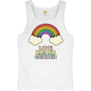 Love Has No Gender Tank Top Gay Pride Queer Rainbow Love Is Love Men's Top - Picture 1 of 21