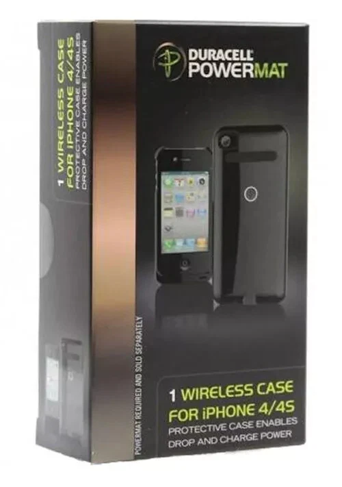 (Lot of 3) Duracell Powermat Wireless Charging Black Case for iPhone 4/4S RCA4B1 - Image 1 of 1
