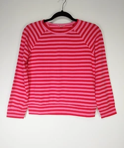 Crewcuts Size L Large Girls Pink Striped Long Sleeve Pullover Shirt NWT - Picture 1 of 6