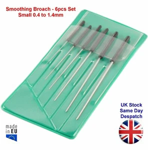 Smoothing Broaches 6pc Small 0.4 to 1.4mm in Wallet EU Made High Quality - Picture 1 of 2