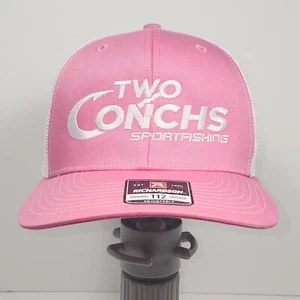 Baseball Trucker Cap Mütze Two Conchs Sportfishing - Pink & Weiß - Bild 1 von 13