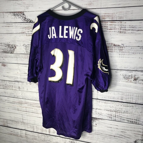 Vintage Jamal Lewis #31 Baltimore Ravens Purple NFL Jersey Men’s XL USA Made 90s Cover