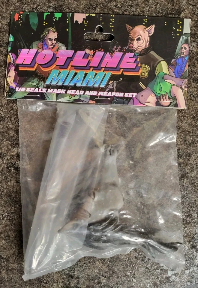 Hotline Miami Juan & Pipe 1/6 Máscara Cabeça e Conjunto de Armas Por Devolver Digital NOVO - Imagem 1 de 3