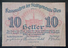 BY45 Austria 1920 Notgeld 10 Heller Wien JPR1183bB-10 VF mały 67x47 mm 
