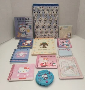 12 Vintage Hello Kitty Sanrio Menge stationäres Notizbuch Notizblock Pochaco Chococat mehr - Bild 1 von 24