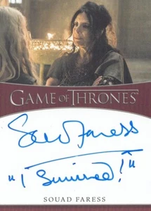 GAME OF THRONES THE COMPLETE SERIES VOLUME 2 - SOUAD FARESS INS AUTOGRAPH CARD - Picture 1 of 1