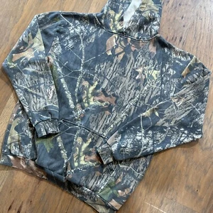 Vintage Redhead Hoodie Mens S Brown Mossy Oak Camo Break Up Hunt Pocket Pullover - Picture 1 of 9