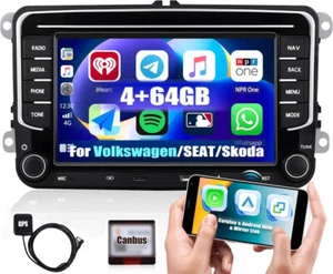 4+64GB CarPlay Android 13 Autoradio Für VW Golf 5 6 Passat Polo Touran GPS Navi - Bild 1 von 24