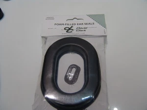 GENUINE DAVID CLARK FOAM FILLED EAR SEALS p/n 18316G-02 1pair  USA Made - Picture 1 of 2