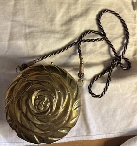 Vintage Brass Rose Shaped Purse - Picture 1 of 9